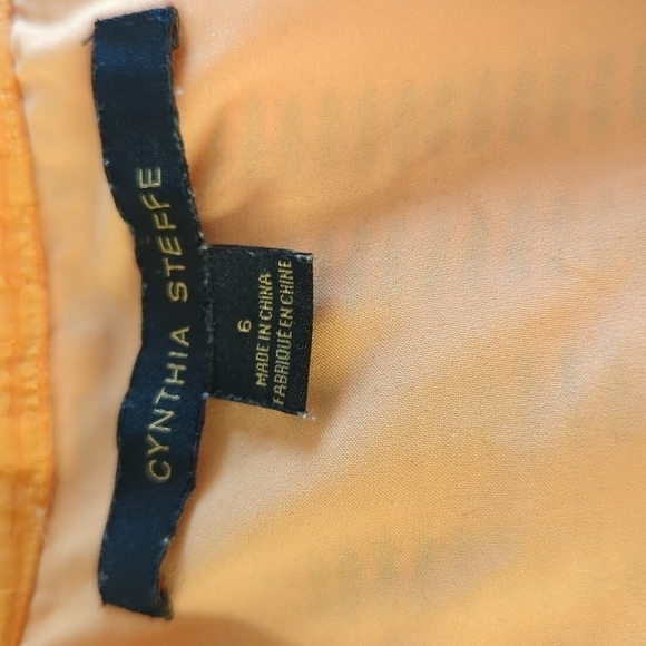 Cynthia Steffe Halter Textured Stripe Dress Orange 6 preppy summer sundress - Picture 9 of 10